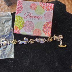 Premier Designs New Cat/dog Bracelet W Toggle Closure