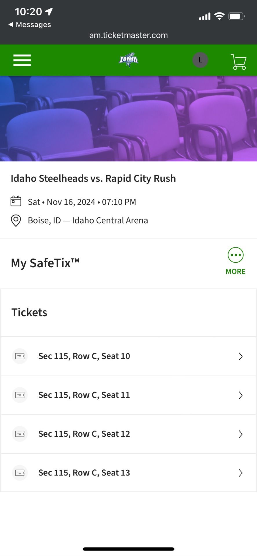 Idaho Steelhead Tickets (4 x front row!)