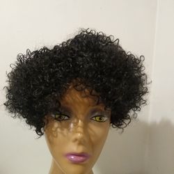 Human Hair Blend Wig 
