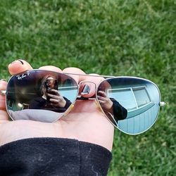 Ray ban Polarized Aviator Mirrored Silver Sunglasses for Sale in