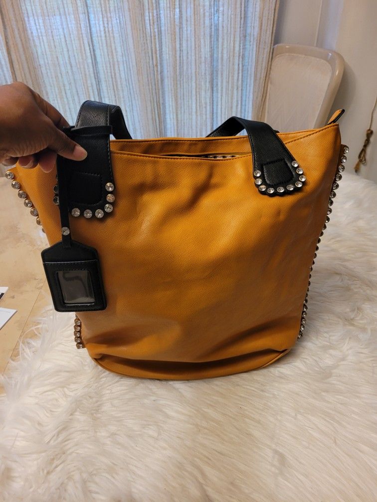 NWT Black Rivet Bag