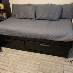 $75 - Twin Platform Bed with Storage Drawers