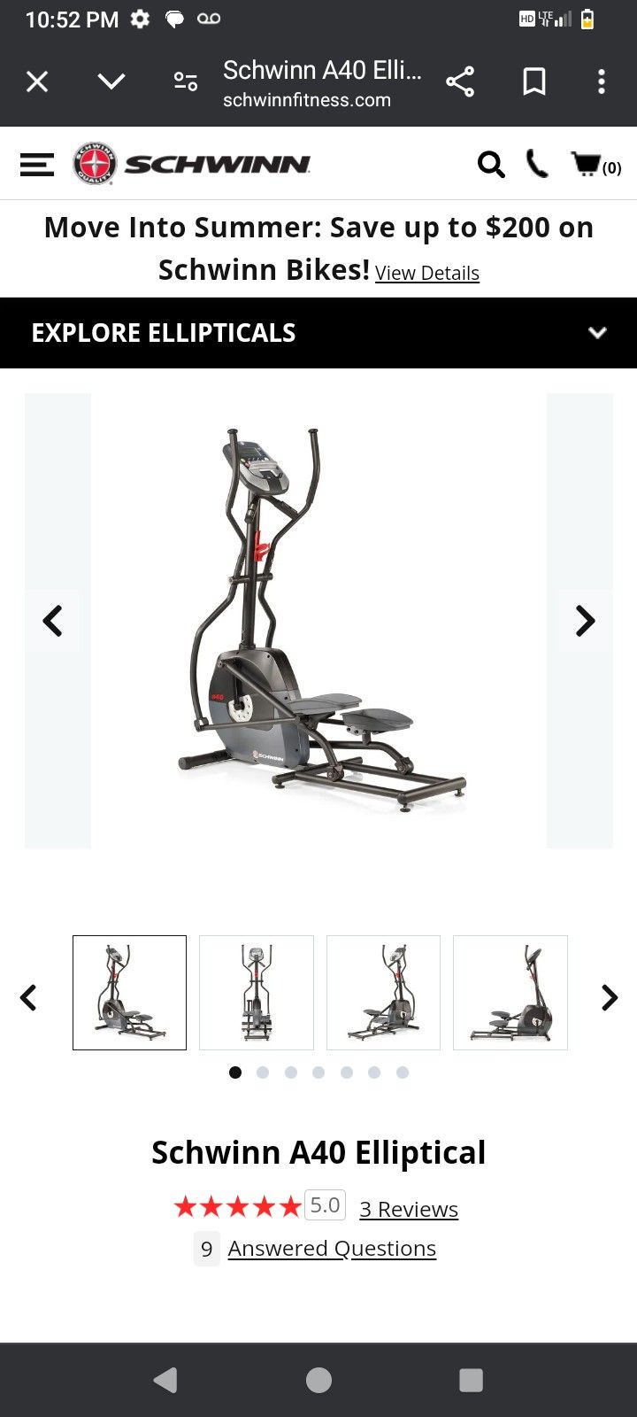 Schwynn Elliptical Model a40