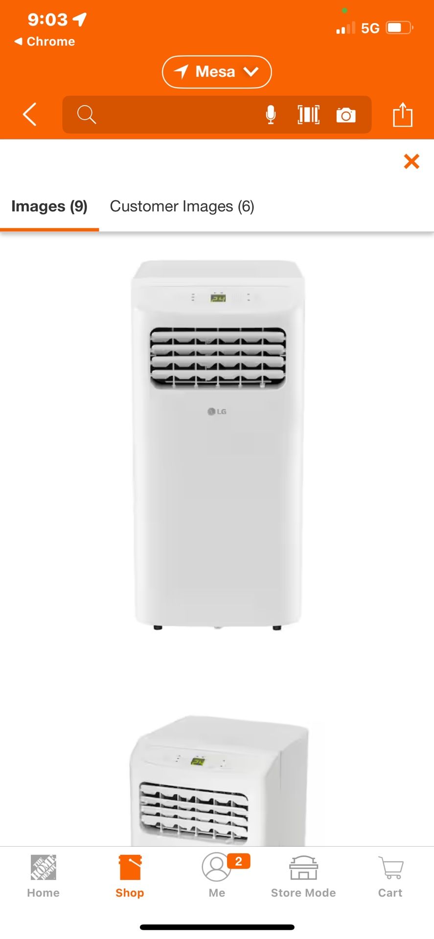 LG 6,000 (DOE) BTU 115-Volt Portable Air Conditioner Cools 250 Sq. Ft. with Dehumidifier and LCD Remote Display unit Works perfect 200$ Pick up Phoeni