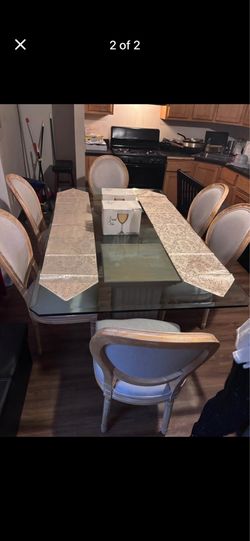 Dining room table and chairs
