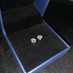 Moissanite Stud Earrings-(Asking Price $120) OBO