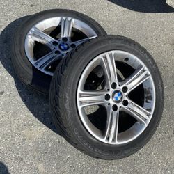 BMW STOCK RIMS WITH TIRES 