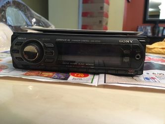 Sony car radio has AUX compatibility also includes MP3 WMA ACC and ATRAC