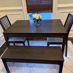 Dining Table With Bench And 4 Chairs