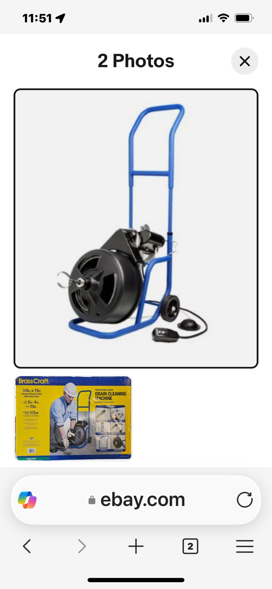 Brass Craft Power Auger(snake)