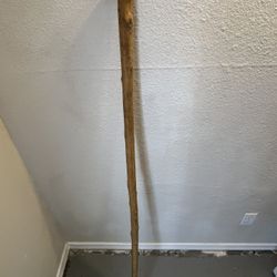 natural handcrafted wooden walking stick (or hiking staff) 59”.
