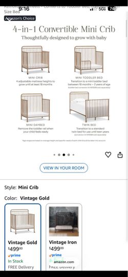 Vintage baby crib