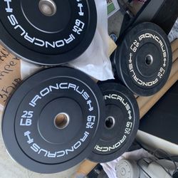 Brand New Very Nice 25 Lb Iron Crush Bumper Plates