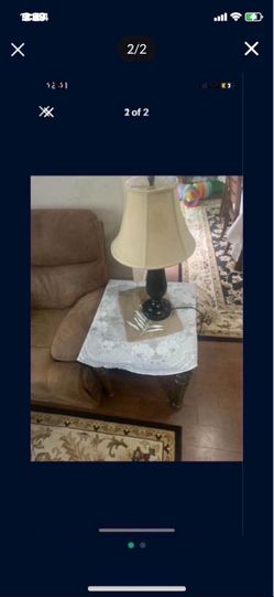 Lamp and table
