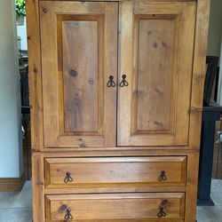 Wardrobe Armoire - Solid Wood