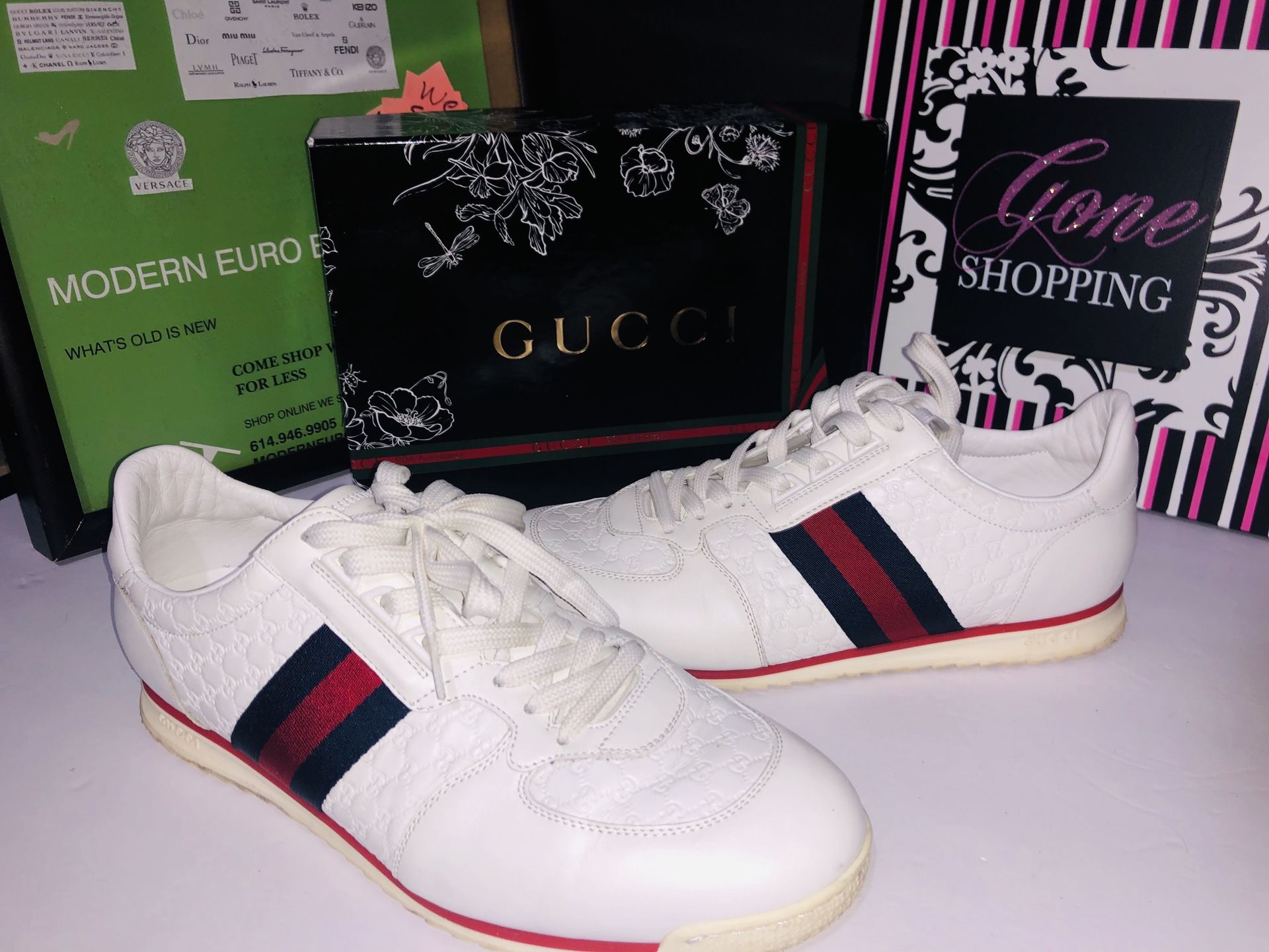 Gucci fashion sneakers 233334 size 9 very nice