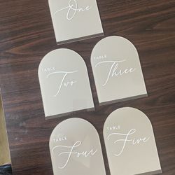 Acrylic Table Numbers (1-18)