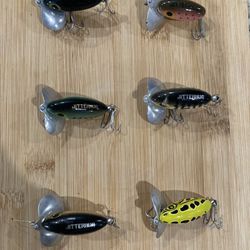 6 Vintage Jitterbug Fishing Lures 