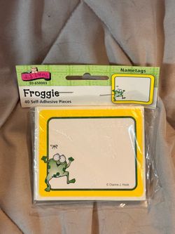 New Froggie 40 Count Self Adhesive Name Tags