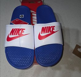 Nike Benassi JDI Men's Slides Sandals Game Royal/White/Unty Red 343880 410 Sz 12
