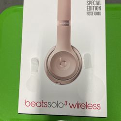 Beats by Dr. Dre, Beats Solo 3 On-ear Headphones-rose gold, New, Used Once