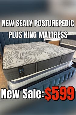 NEW SEALY POSTUREPEDIC PLUS KING MATTRESS