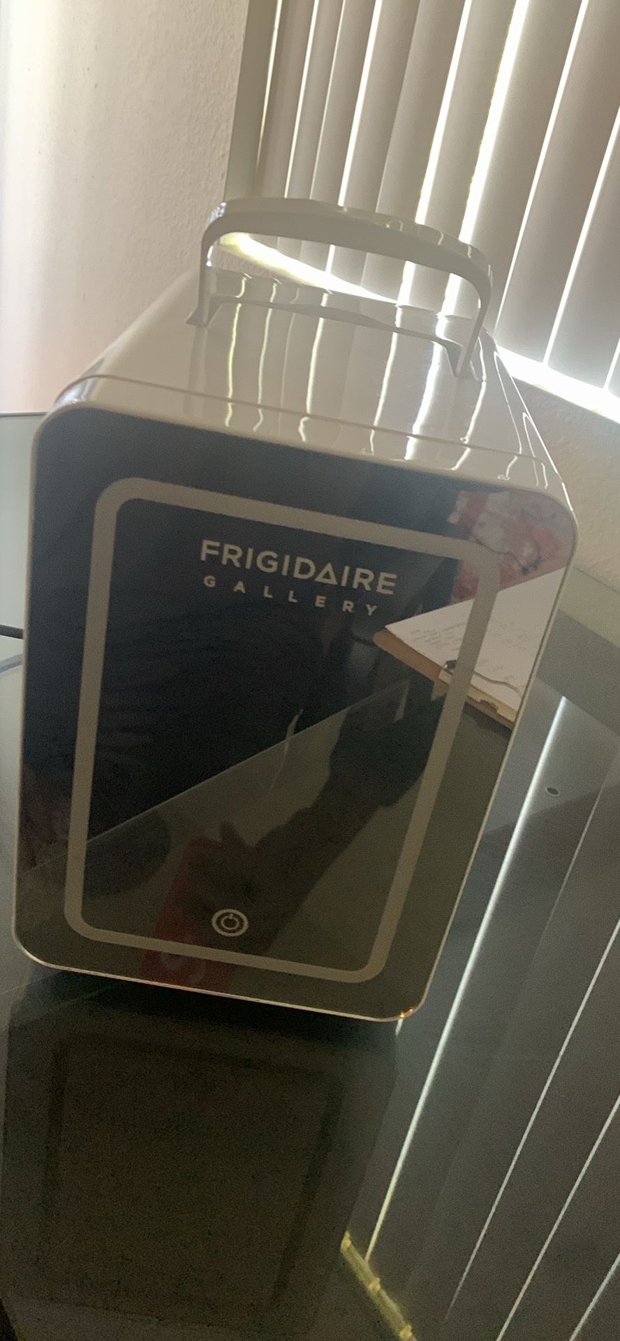 MINI FRIDGE WITH MIRROR AND LIGHT