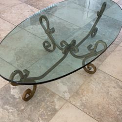 Large Sturdy Glass coffee table