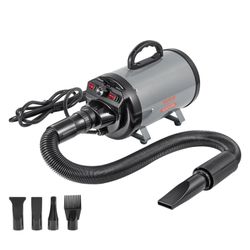 Dog Blow Dryer, Pet Grooming Dryer with Adjustable Speed and Temperature Control,
