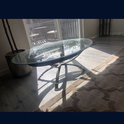 Glass Coffee Table And Side Table