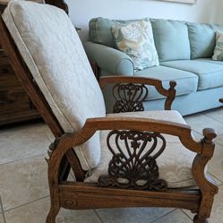 Exquisite Antique Reclining Chair