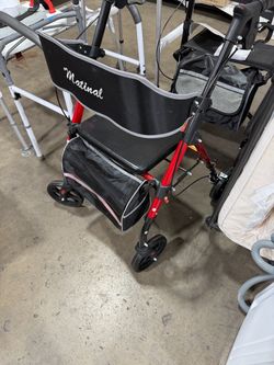 Walkers for Seniors with seat, Rollator Walker with Seat, Walkers for Seniors Foldable, 300 lb Capacity, with 8'' Big Wheels, Rolling Walker