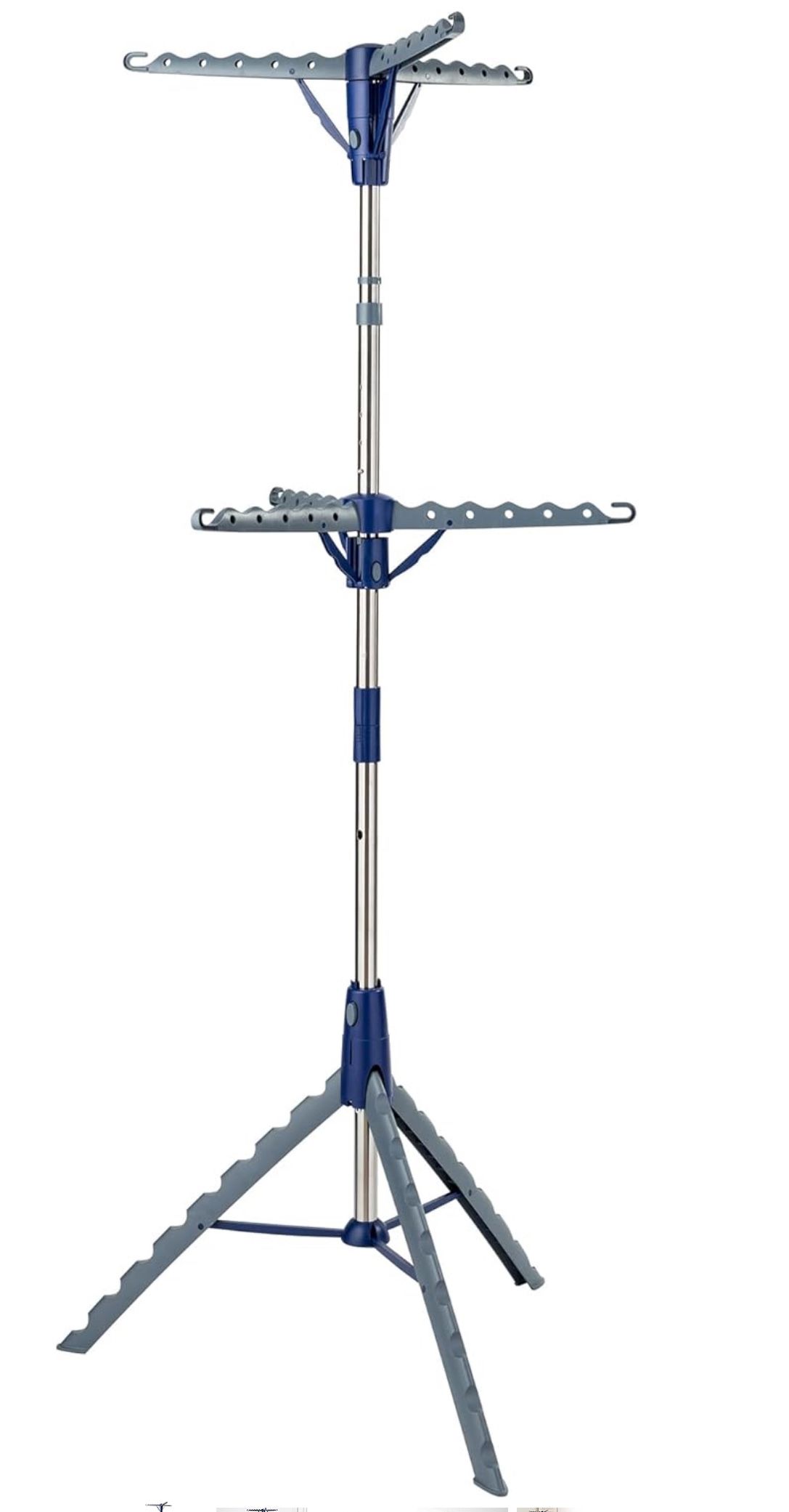 Honey-Can-Do 2-Tier Collapsible Tripod Clothes Drying Rack DRY-09220 Chrome