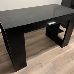 Dark Brown Desk w/drawer and Storage