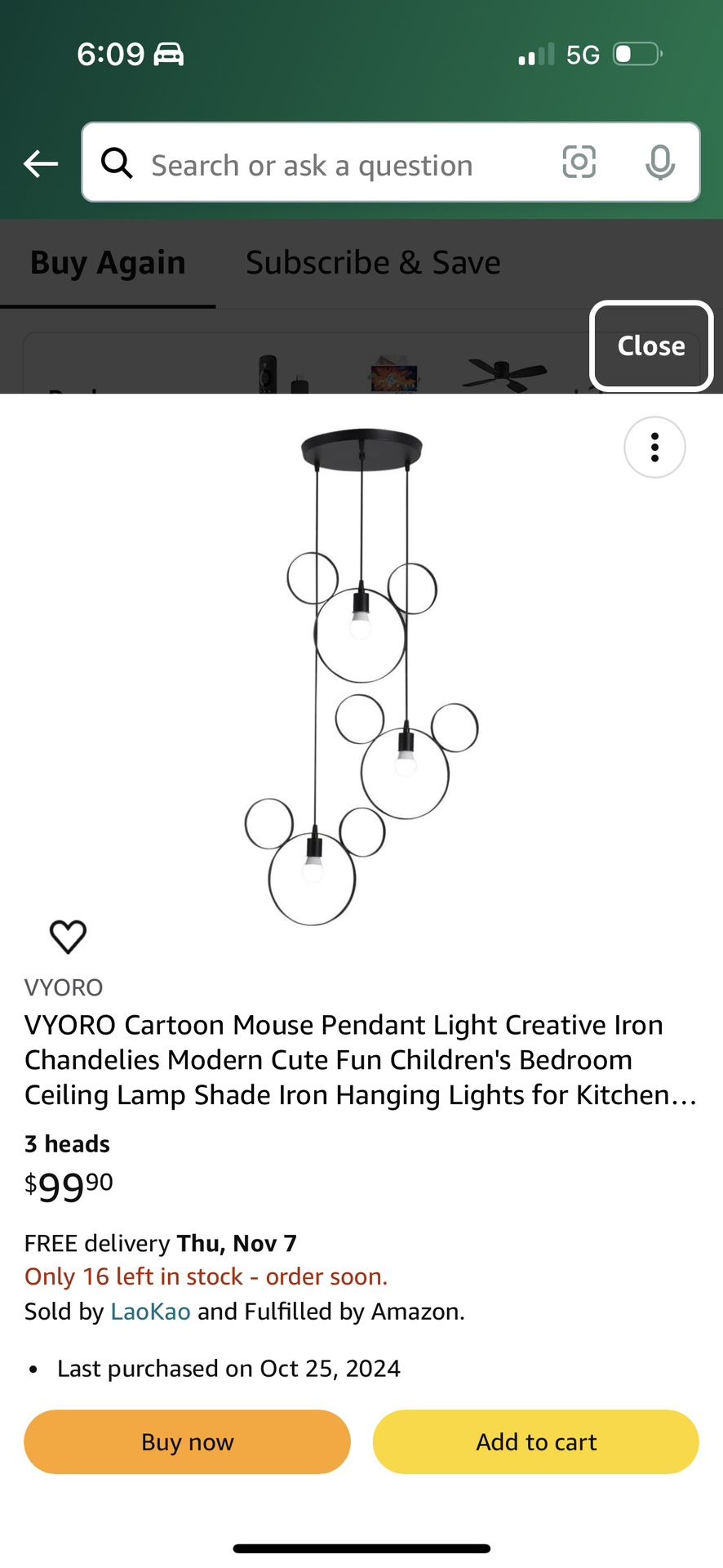 Mickey Mouse Chandelier 