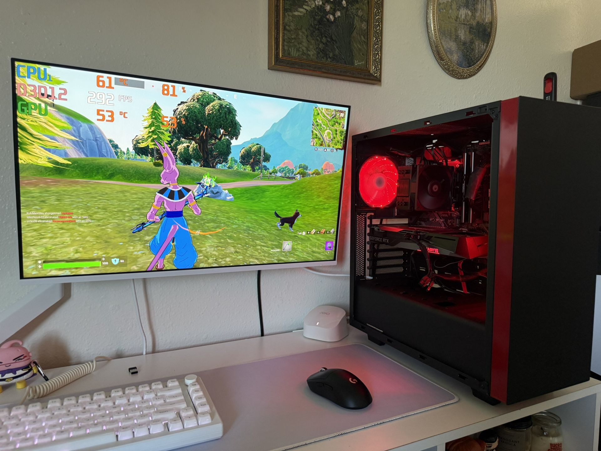 Black Gaming Pc Computer Desktop RTX 3060 / Ryzen 7 3700X