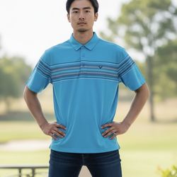 NEW Callaway  Polo Shirt  Men’s  size Large Golf Turquoise  short sleeve NWT