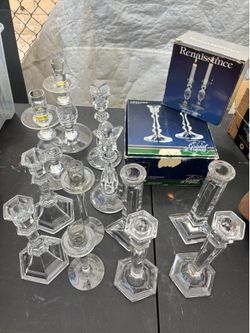 Crystal candle holders