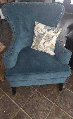 Pacific blue Elliott wingback Chair 