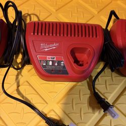 4 Milwaukee M12 charger (NO BATTERY)