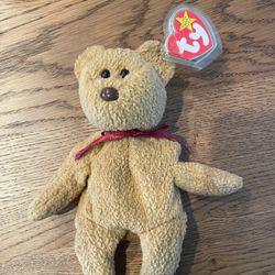 Curly The Bear Beanie Baby- 1990s Original 