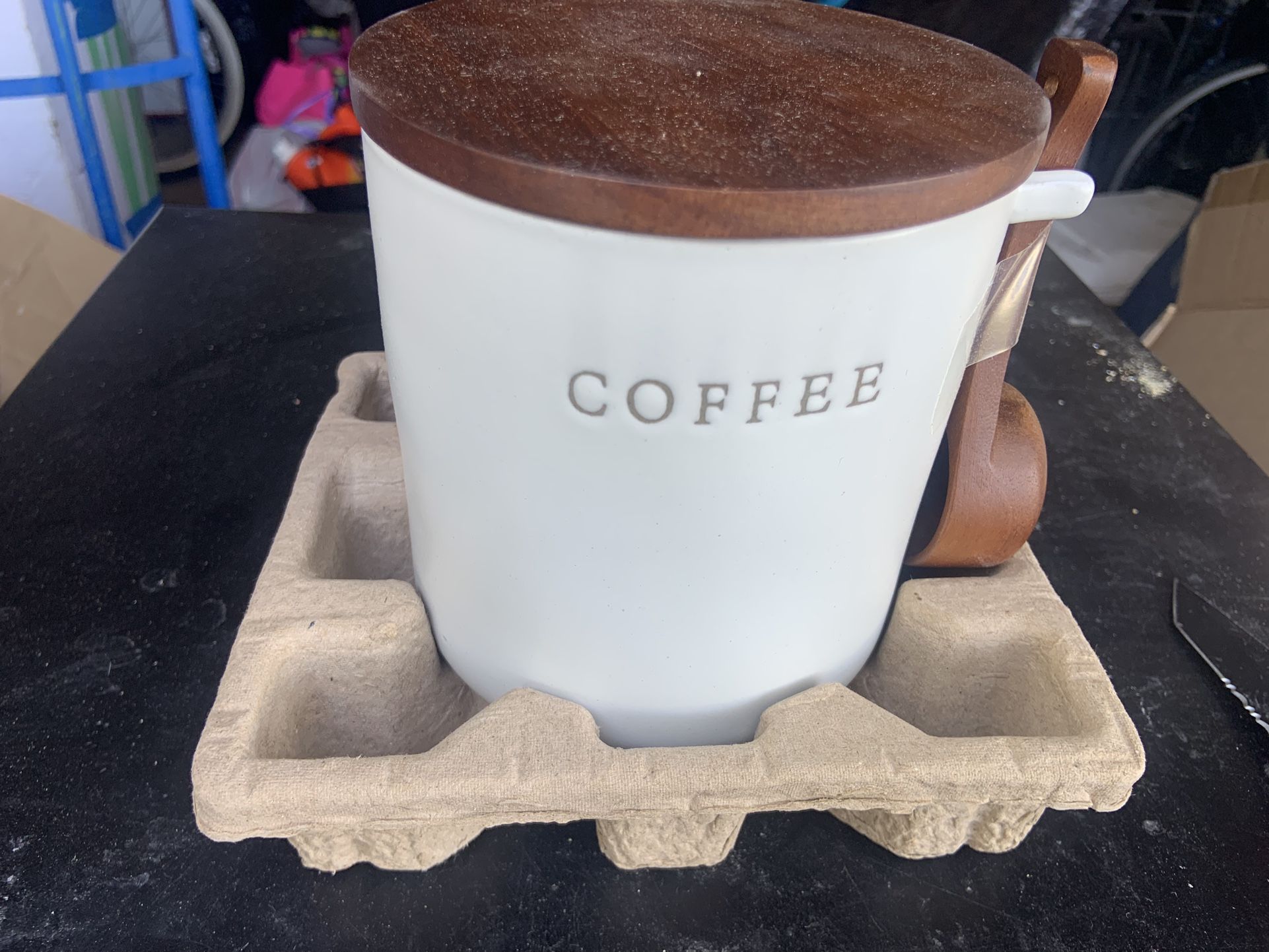 Small Coffee Container With Measuring Spoon 