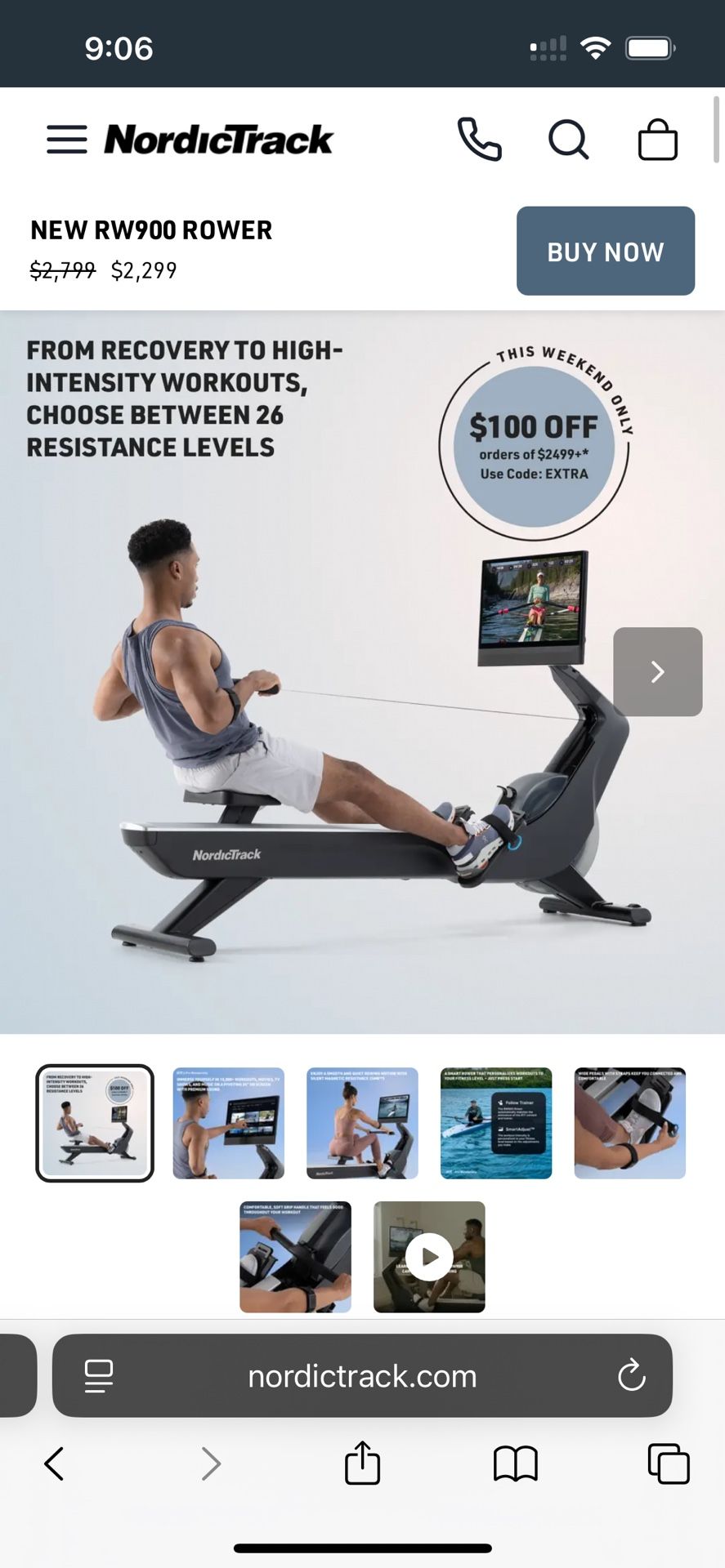 NordicTrack RW900 Rower