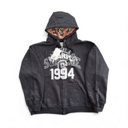 Supreme x MM6 Zip Up Hooded Sweatshirt