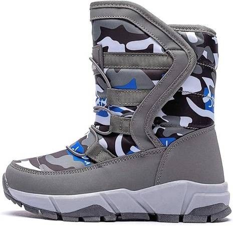 NEW Sz 7 Toddler Boy Girl Kid BODATU Insulated Winter Snow Boots Outdoor Waterproof Winter Kids Shoes