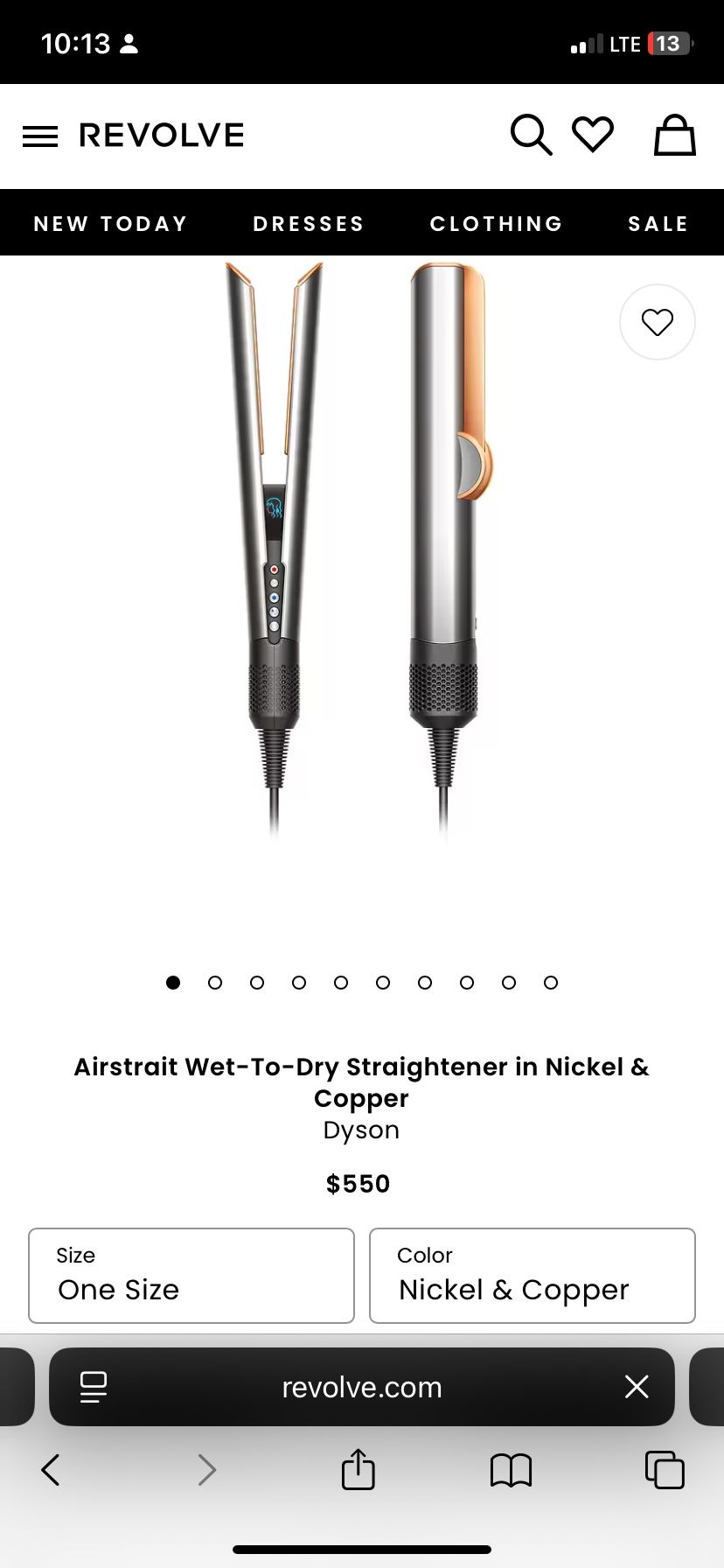 Dyson Airstrait Nickel/Copper Wet-to-dry Straightener!