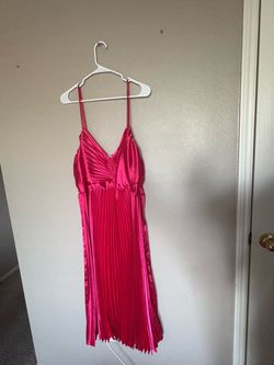 Hot Pink Satin Dress
