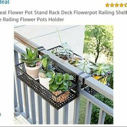 Metal Flower Pot Rail / Deck Hanging