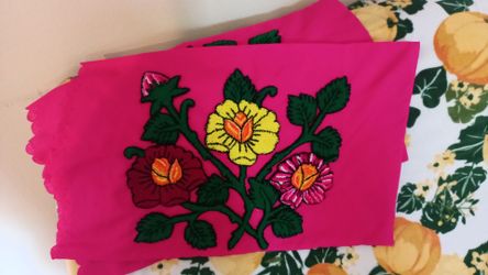 Hand embroidery pillow two sets fits any size pillow.
if you're interested send a message.
A beautiful way to elevate a space