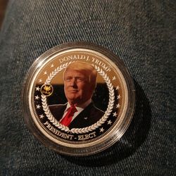 Bradford Exchange Donald Trump Presidential Elect Silver Plated Coin